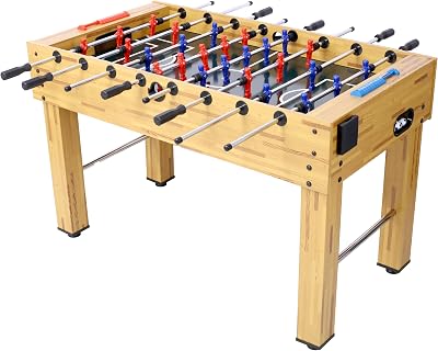 Multi Game Table, 5 in 1 Foosball Table, Ping Pong Table, Billiards, Push Hockey, Basketball, Table Games for Party, Game Room, BlackRed