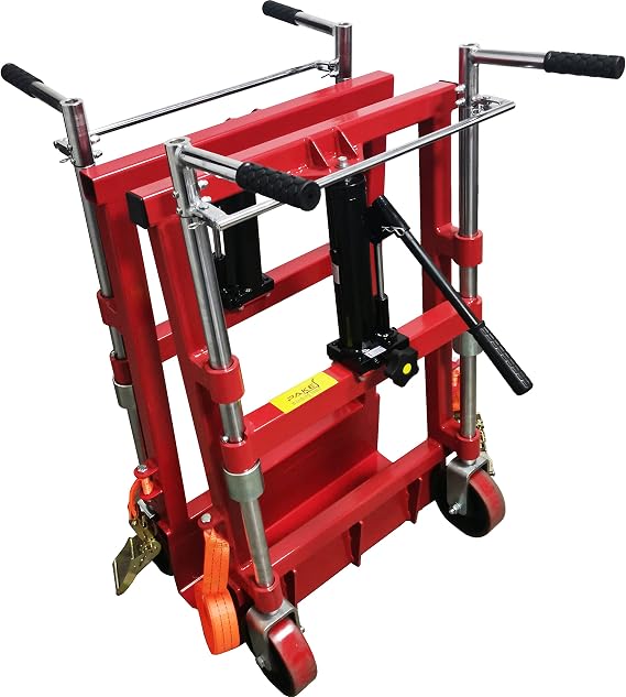 Premium Hydraulic Furniture Mover Equipment Mover Crate Mover (Set of 2)- Heavy Duty Moving Dolly- 4400 lbs Capacity, 24" L x 16.5" W x 37.75" H, Max. Lift Height 8"