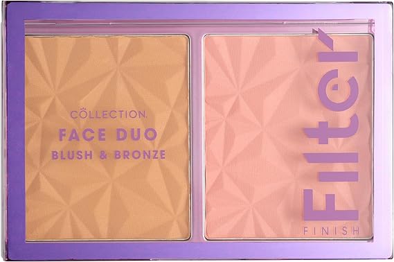 Collection Cosmetics Filter Finish Face Duo, Sculpt and Glow, Blush and Bronzer Palette,10g