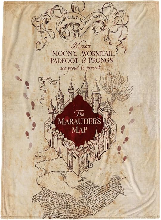 Harry Potter Marauders Map Kids Throw Blanket 50x70 (Officially Licensed)