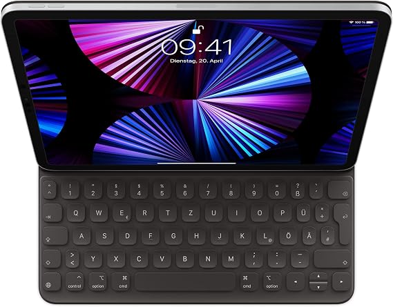 Apple Smart Keyboard Folio: 11 inç iPad Pro ve iPad Air (4. ve 5. nesil) için iPad klavyesi ve kılıfı, iki farklı görüntüleme açısı, ön ve arka koruma, Almanca