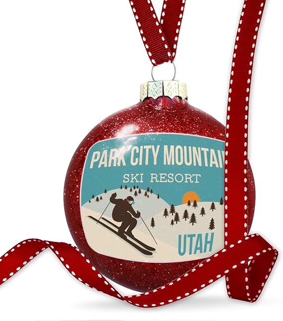 Christmas Decoration Park City Mountain Ski Resort - Utah Ski Resort Ornament