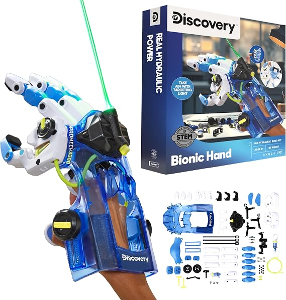 Discovery Bionic Hand Build Kit for Kids, 87 Pieces, Ages 8+