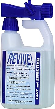 REVIVE! Swimming Pool Phosphate and Algae Remover Chemical for Pools - 32 oz