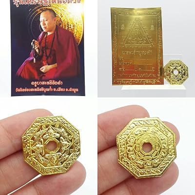 Thai amulets Rich above Faith Super lucky coin bring wealth Kruba Sareeaikhum Success in love and life, ward away obstacle, bring up downfall faith