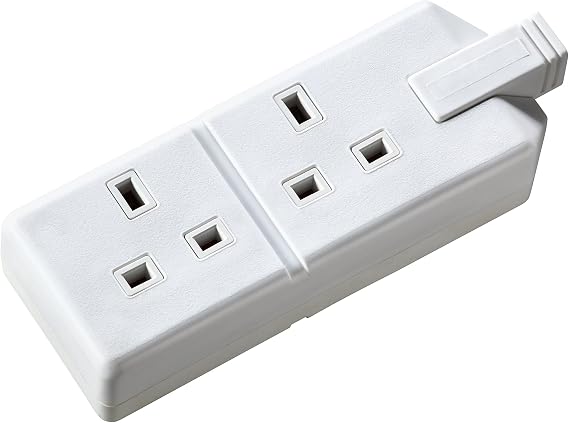 Permaplug By Masterplug ELS132W-01 Two Socket Trailing Socket, Without Plug And Cable, 13 Amp, White