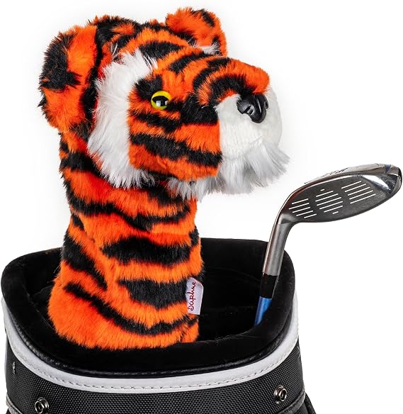 Daphnes Headcovers Tiger Headcover Funny Golf Club Cover Stylish Protection for Club Driver Headcover for Men and Women