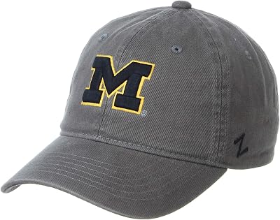 NCAA Michigan Wolverines Mens Adjustable Scholarship Hat Charcoal, Michigan Wolverines Charcoal, Adjustable, One size