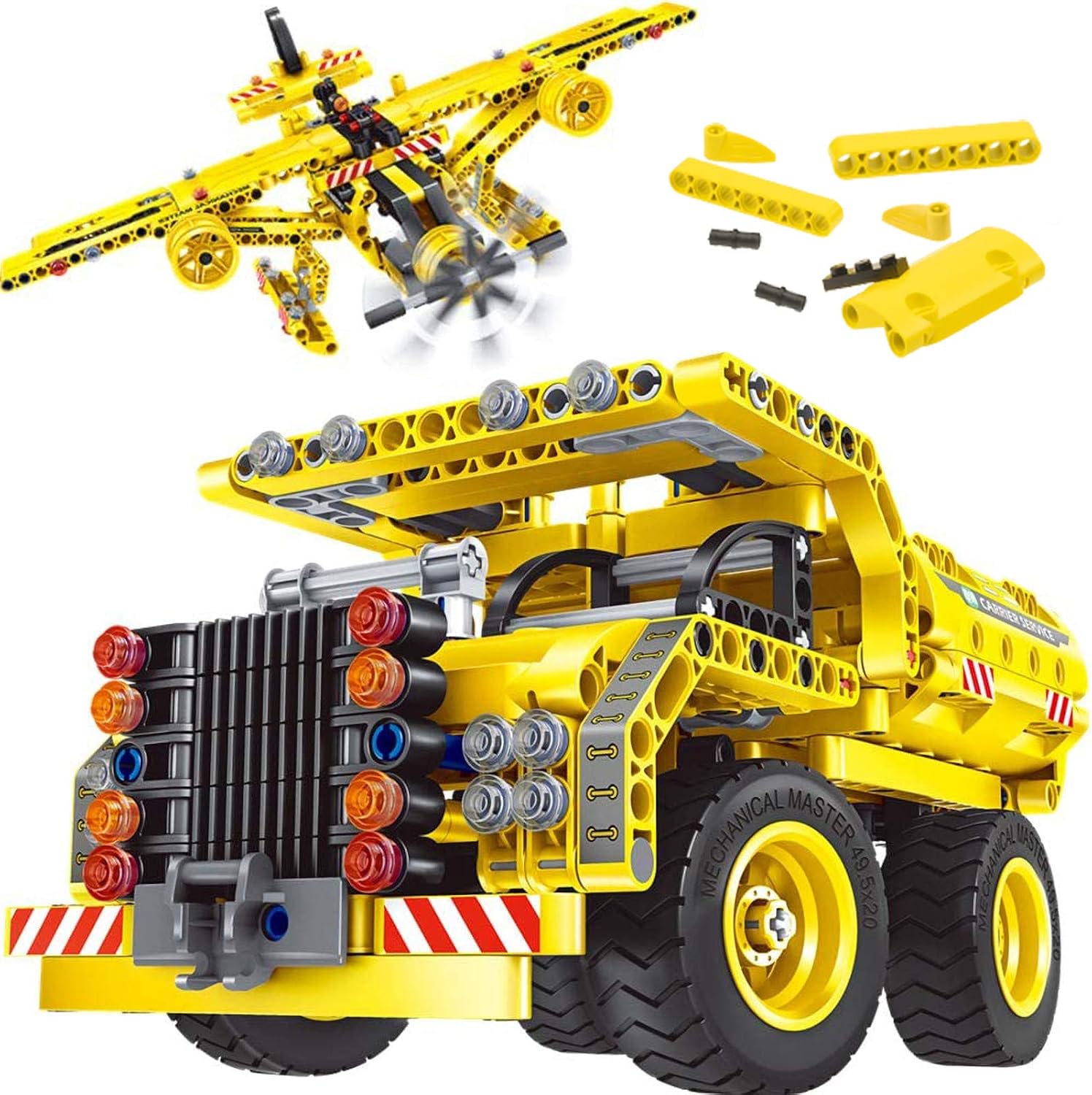 GILI STEM Building Toy for Boys 8-12 - Dump Truck or Airplane 2 in 1 Construction Engineering Kit 361pcs Best Gift for Kids Age 6 7 8 9 10 11 12 Years Old