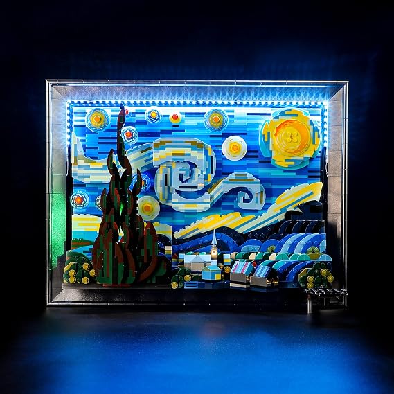 BRIKSMAX Led Lighting Kit for LEGO-21333 Vincent Van Gogh(Remote-Control Version) - The Starry Night - Compatible with Lego Ideas Building Blocks Model- Not Include the Lego Set