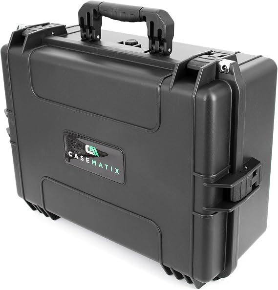 CASEMATIX Hard Shell Travel Case Pro Edition Compatible with Xbox Series X Console, Controllers, Headset and Other Accessories - IPX7 Waterproof, Crushproof Carrying Case with Customized Foam Interior
