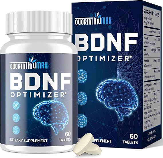 Nootropic Brain Supplement for Memory and Focus BDNF Optimizer Cognitive, Mental Clarity & Mood High Absorption Organic Lion's Mane, L-Theanine, Ginkgo Biloba & Alpha GPC 60 Tablets