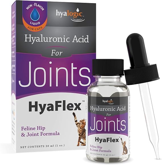 Hyalogic HyaFlex Hyaluronic Acid for Cats Premium Cat Products for Joint, Skin, Eye, and Coat Maintenance Natural Cat Joint Supplement (30ml)