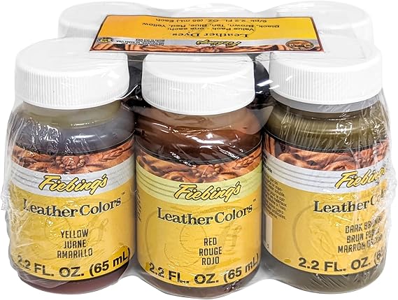 Fiebings Leather Dye 6 Pack