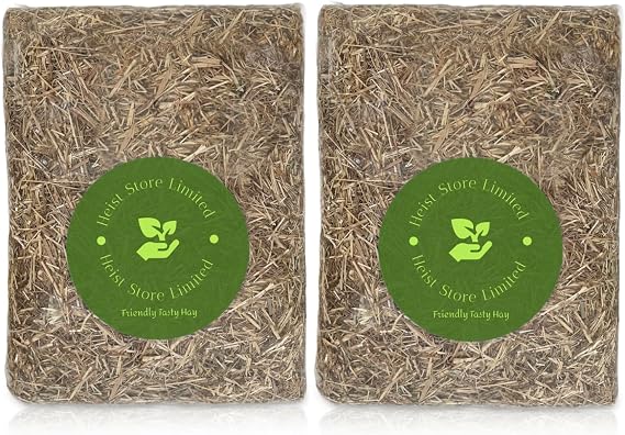 Meadow Hay For Rabbit Food & Pet Bedding | 3kg (2 Pack) | Conveniently Packaged Hay Feeder Cube Ideal for Feeding or Bedding Small Animals, Rabbits, Guinea, Hamster | Suitable For Small Pets