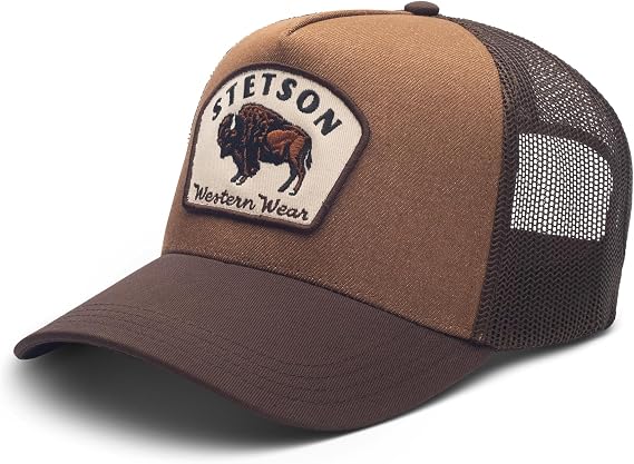 Stetson Bison Patch Trucker Cap Brown