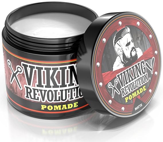 Viking Revolution Hair Pomade for Men - Medium Hold - 4 oz
