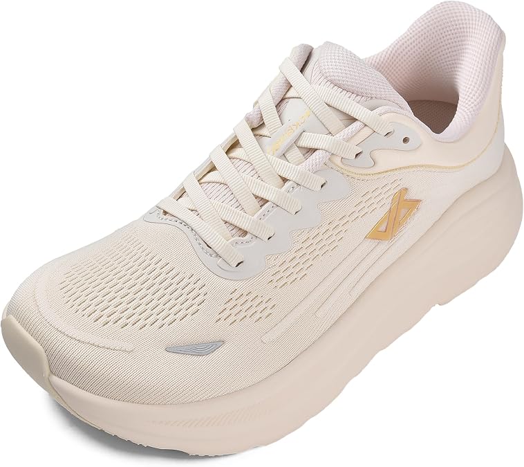JACKSHIBO Women's Slip in Hands up Free Wide Toe Box Running Shoes Arch Support Cushion Walking Tennis Sneakers with Zero Drop Sole