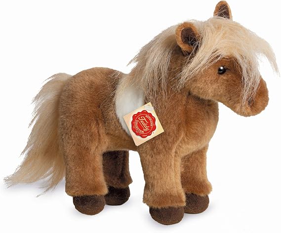 Teddy Hermann 90258 Shetland Pony 25 cm Soft Toy | Lifelike design, carefully crafted details, from 18 months, washable, filling made with recycled polyester
