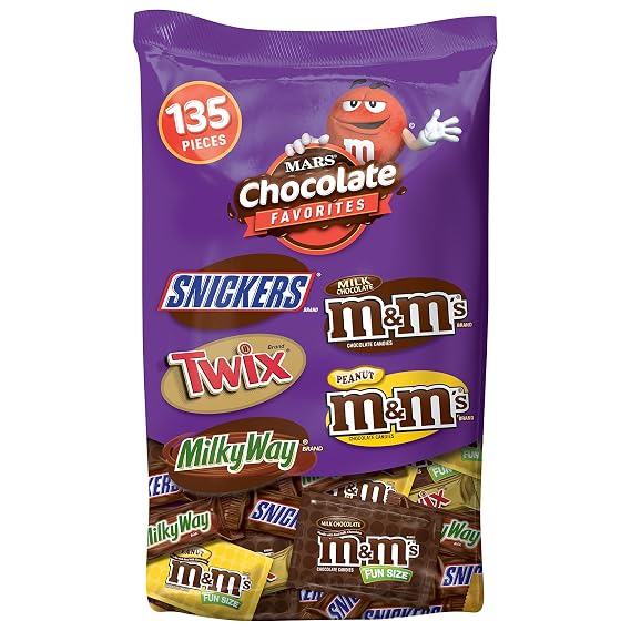 MARS Chocolate Favorites Halloween Candy Bars Variety Mix 69.2-Ounce 135-Piece Bag