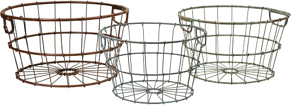 IMAX 47331-3 Kristley Metal Basket, Set of 3
