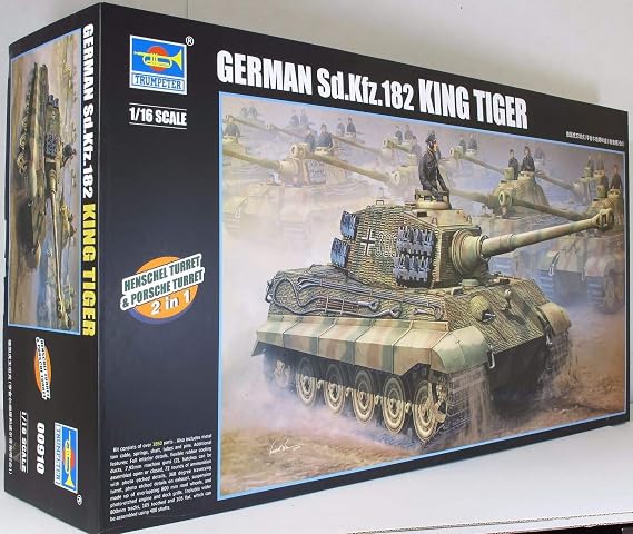 Trumpeter 1/16 German King Tiger Tank with Henschel and Porsche Turrets