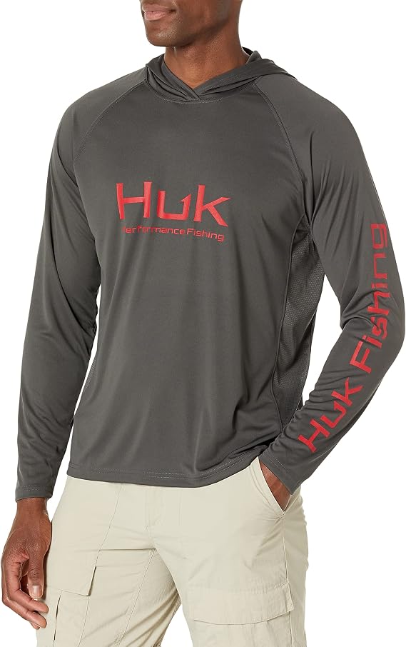 HUK Mens Pursuit Hoodie | Performance Long-Sleeve Shirt +30 UPF