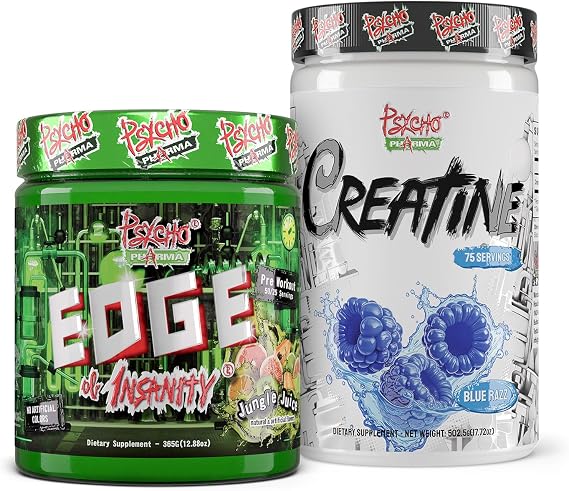 Psycho Pharma Edge of Insanity Pre Workout + Creatine Stack