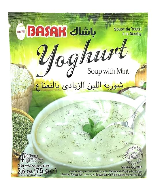 Basak Yogurt Soup With Mint Natural Powder Herbal Egypt Arabic Herb Mix Herbs Seasoning Spice Baharat Spices Cooking Kosher Halal (1 Pack = 2.64 oz / 75 gm)