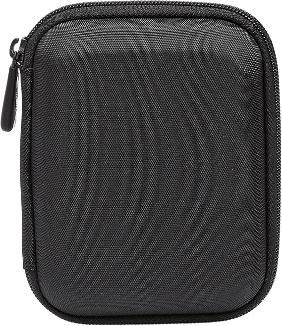 Amazon Basics Hard Drive Case Portable Compact Carrying Case Black