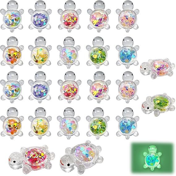40PCS Mini Turtles, Mini Resin Animals, Resin Turtles - 24Pcs Cute Figurines for Fairy Garden Terrarium Decor, Party Favors, Craft Supplies, Miniature Landscape