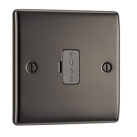 BG Electrical Unswitched Fused Connection Unit, Black Nickel, 13 Amp