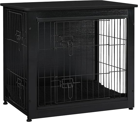 DWANTON 27" Dog Crate Furniture, Dog Kennel Indoor, with Waterproof Cushion