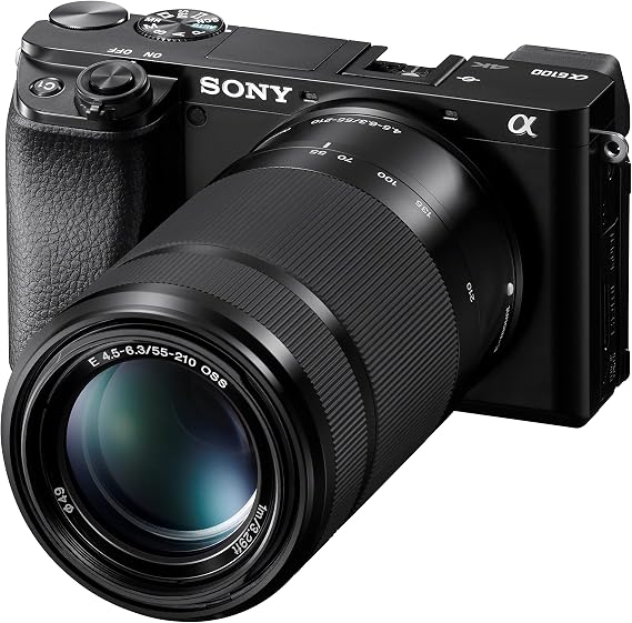 Sony A6100 Twin Lens Kit:16-50mm and 55-210mm Mirrorless Digital Camera - Wi-Fi Enabled, International version - Black