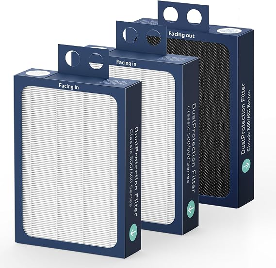 3 Pack Filter Replacement for Blueair Classic 500/600 Series Air Purifiers