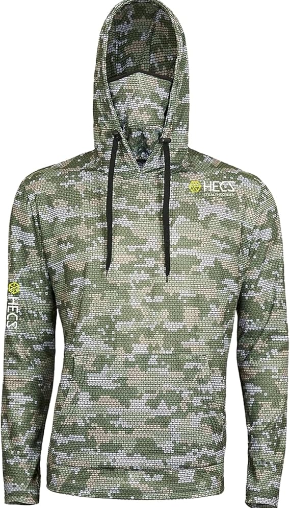 HECS Hunting HECStyle Stealth Screen Hoodie with Face Mask Deer Turkey & Big Game Hunting Accessories & Gear Unisex