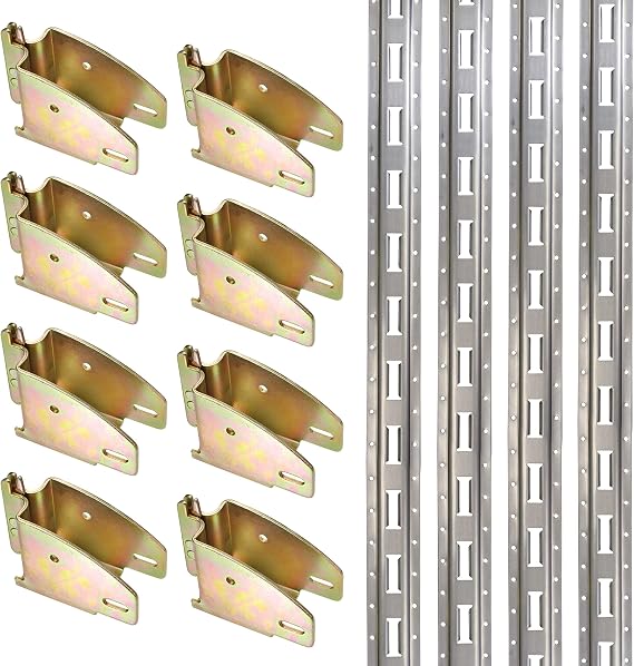 US Cargo Control E Track Shelving Kit for Interior Van Trailers, Convenient E Track Kit, Includes E Track Rails and Wood End Sockets, Easily Secure Cargo in Your Enclosed Van Trailer