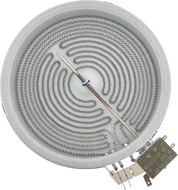 Range Cooktop 8"/5" Dual Radiant Surface Element Burner 2000/1000W OEM Replacement Parts, Compatible with LG MEE64284801, Samsung DG47-00075A, Viking 031376-000, Whirlpool KitchenAid WP8285938