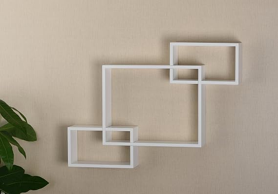 V-LIGHT Interlocking Wood Wall Cubes, White