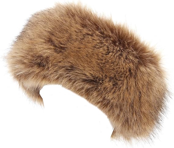 LA CARRIE Faux Fur Headband with Stretch Women's Winter Earwarmer Earmuff