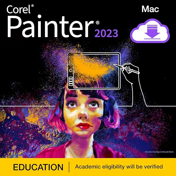Corel Painter 2023 Education | Professional Painting Software for Digital Art, Illustration, Photo Art & Fine Art [Mac Download]