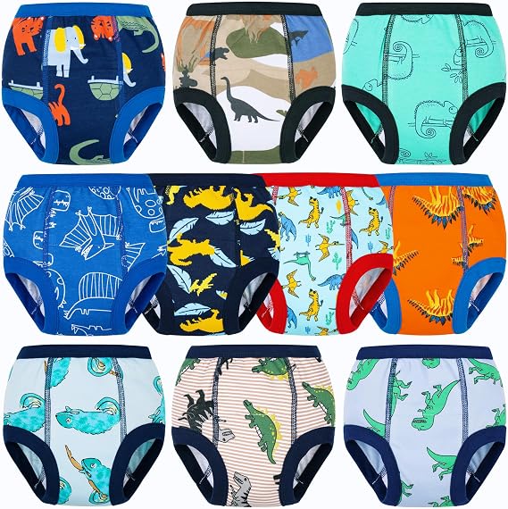 BIG ELEPHANT 10-Pack Potty Training Underwear, Toddler Training Pants
