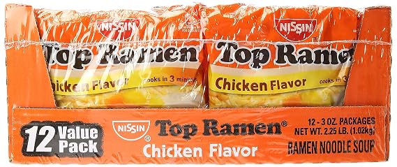 Nissin Oodles of Noodles Top Ramen Chicken Soup, 36 oz (pack of 12)
